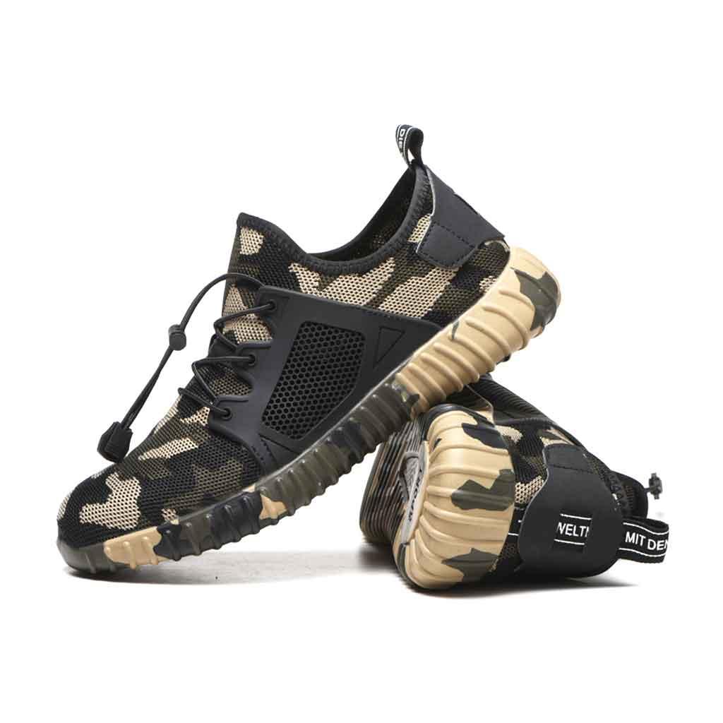 Women's Steel Toe Sneakers - Camouflage | B132 - USINE PRO Footwear